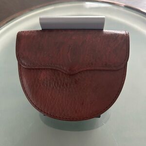 Cartier Vintage Burgundy Leather Coin Holder FULL INCLUSION